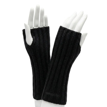Patrizia Pepe wrist warmers featuring ribbed knit pattern available at Lestyle Boutique Melbourne