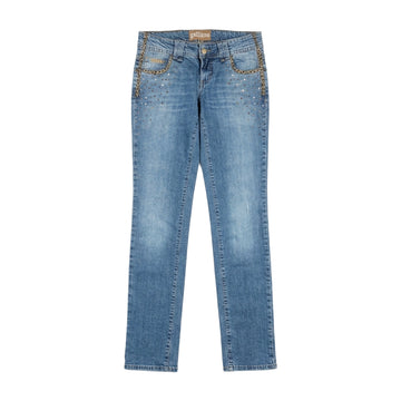 John Galliano jeans featuring rhinestone embellishments available at Lestyle Boutique Melbourne