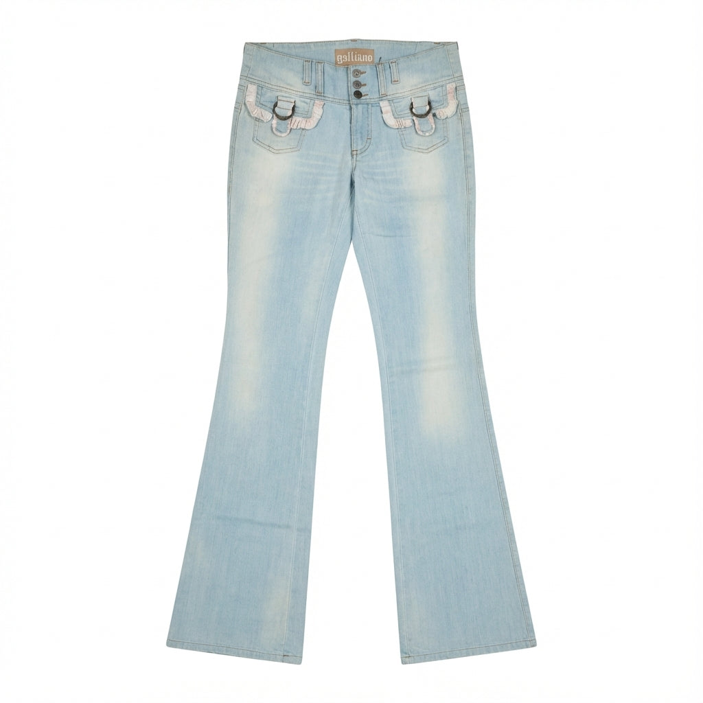 John Galliano jeans featuring frayed pockets available at Lestyle Boutique Melbourne