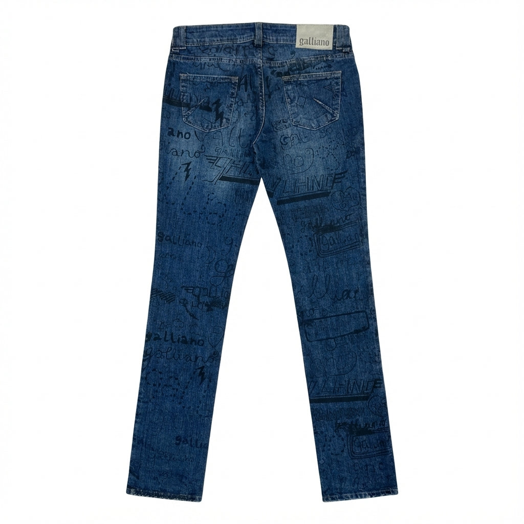 john Galliano jeans featuring graphic print available at Lestyle Boutique Melbourne