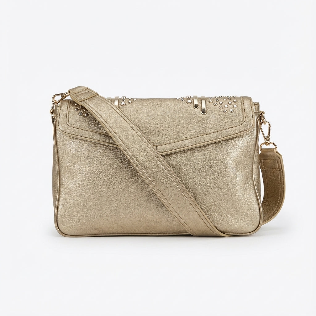 Patrizia Pepe bag featuring metallic finish available at Lestyle Boutique Melbourne