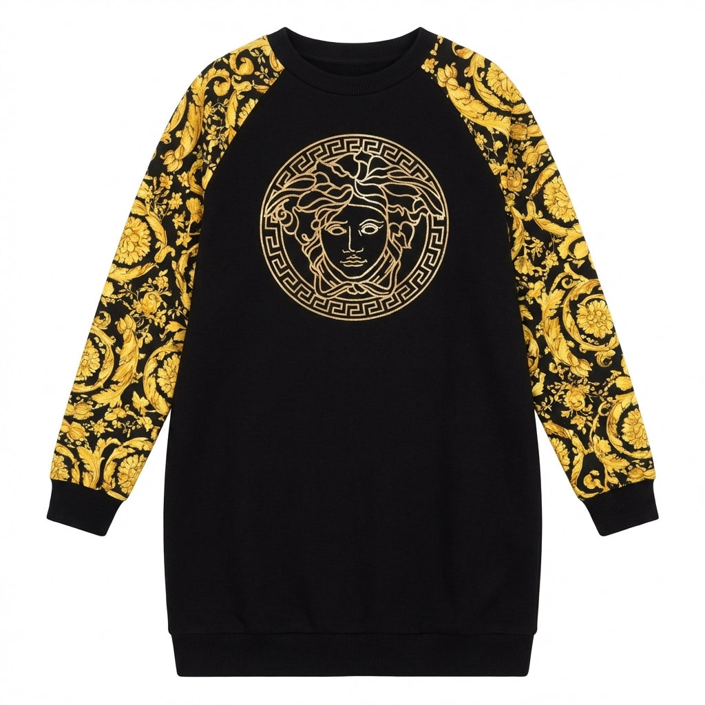 Versace jumper dress featuring Medusa logo available at Lestyle Boutique Melbourne
