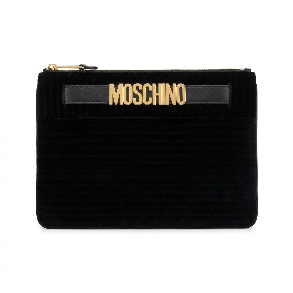 Moschino bag featuring velvet material available at Lestyle Boutique Melbourne