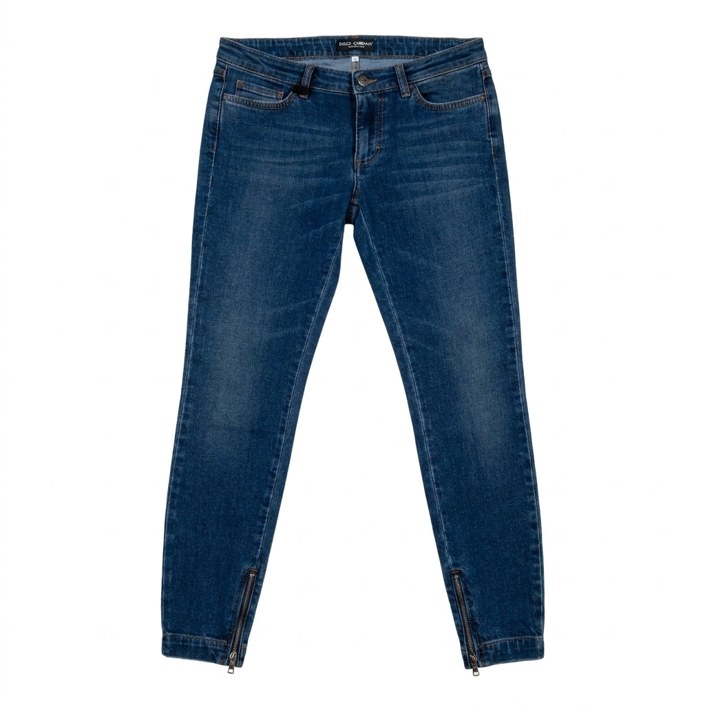 Dolce & Gabbana jeans featuring zipper details at the ankles available at Lestyle Boutique Melbourne