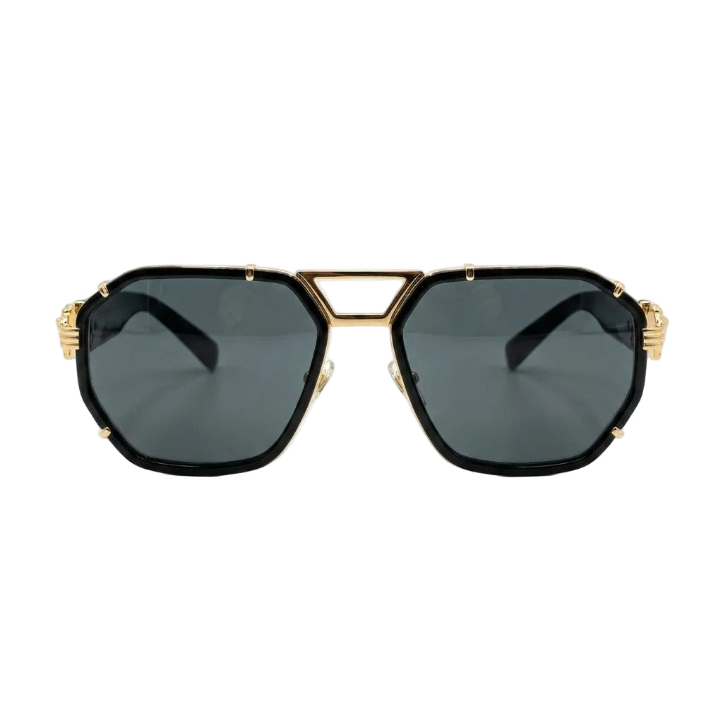 Versace sunglasses with black lenses and gold framing available at Lestyle Boutique Melbourne