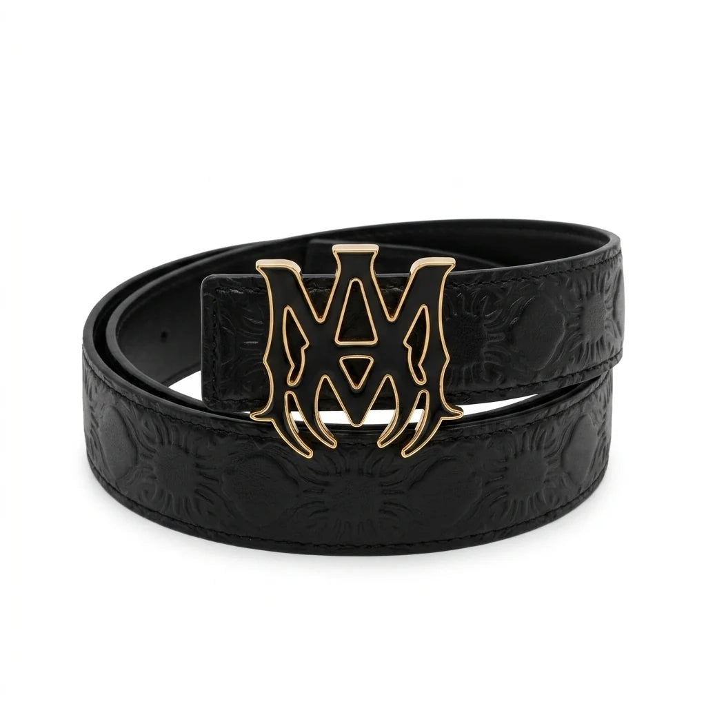 Amiri belt featuring a bold lion face buckle available at Lestyle Boutique Melbourne