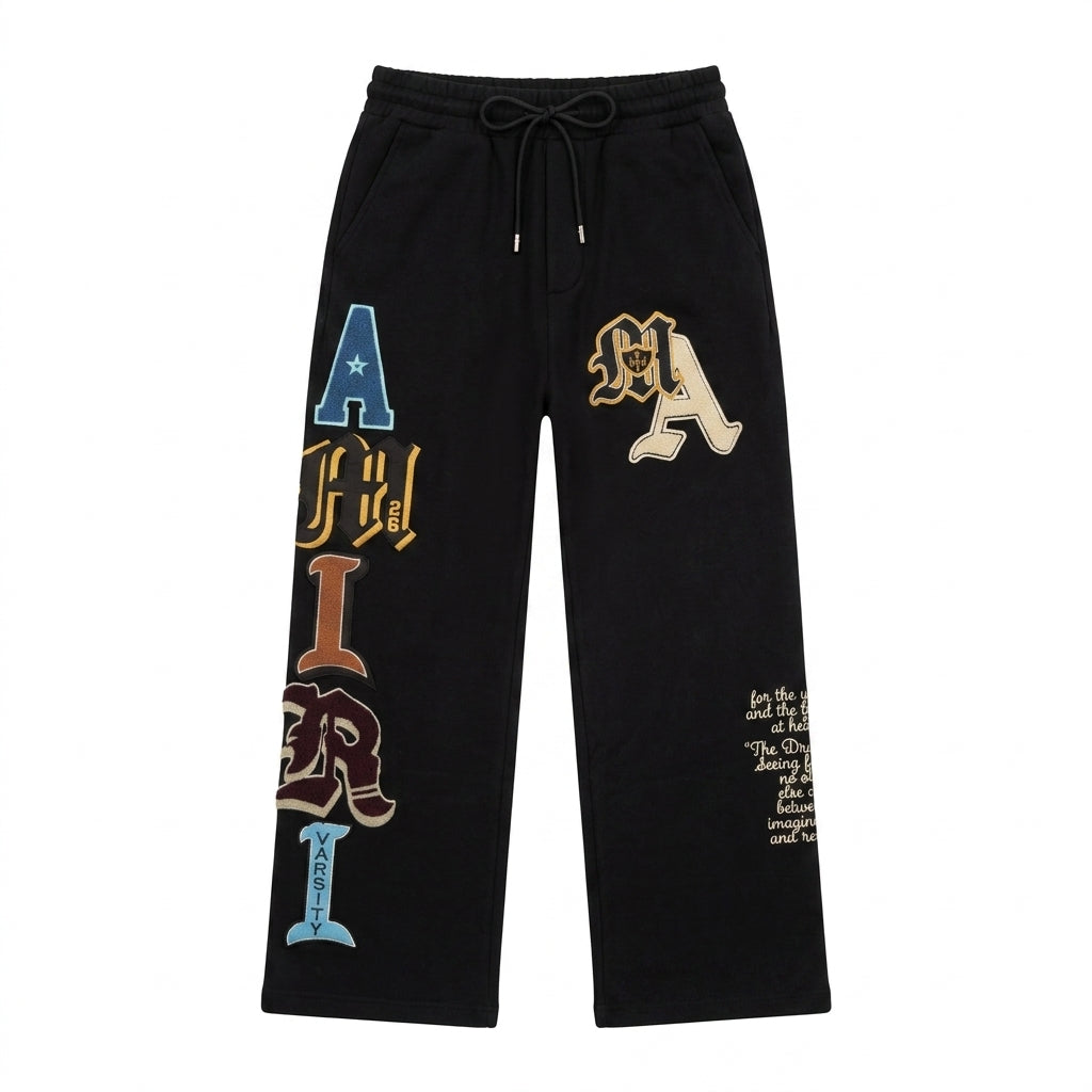 AMIRI pants featuring decorative embroidery available at Lestyle Boutique Melbourne