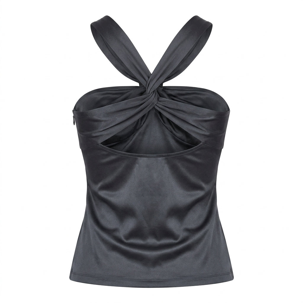 Versace top featuring a twist knot design available at Lestyle Boutique Melbourne