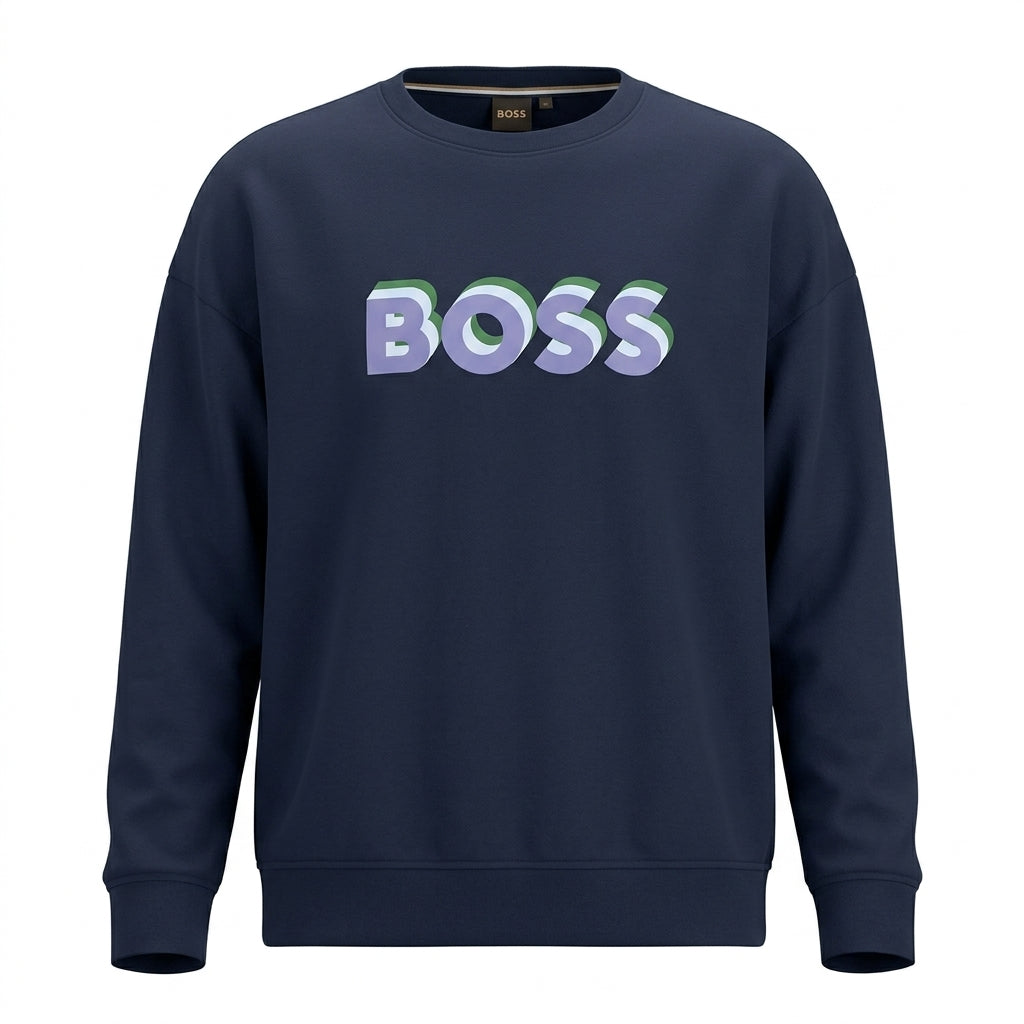 BOSS sweatshirt featuring logo graphic available at Lestyle Boutique Melbourne