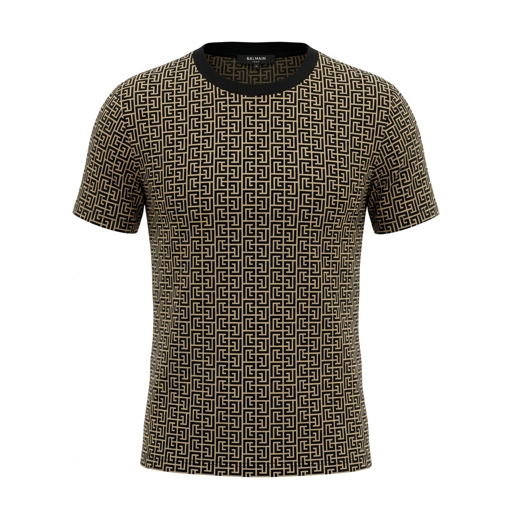 Balmain t-shirt featuring Greek key pattern available at Lestyle Boutique Melbourne