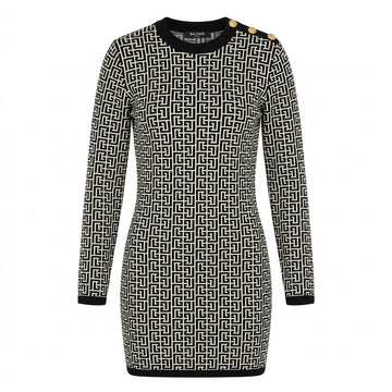 BALMAIN dress featuring Greco-style pattern available at Lestyle Boutique Melbourne