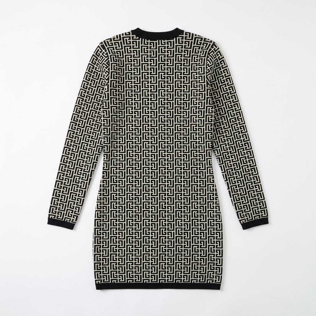 BALMAIN dress featuring Greco-style pattern available at Lestyle Boutique Melbourne