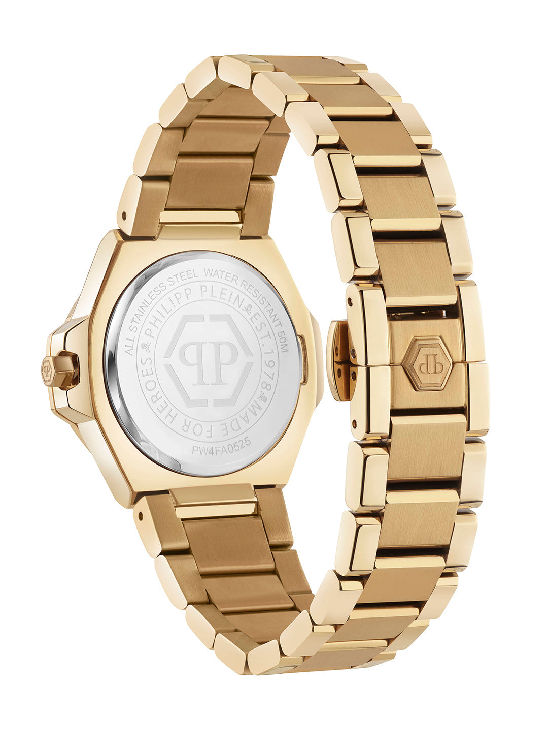 Plein Royal Prestige watch featuring 11 crystals and gold-tone details available at Lestyle Boutique Melbourne