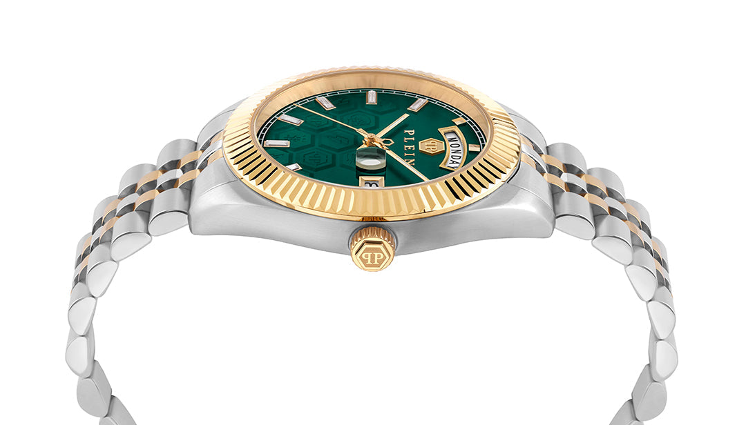 Philipp Plein Date Superlative Gent watch with green dial available at Lestyle Boutique Melbourne