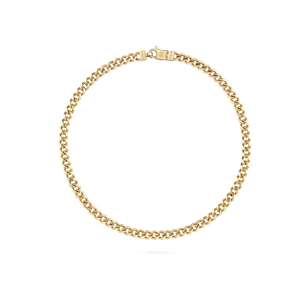 PLEIN ICON CHAIN 6.6 Ip Yellow gold bracelet large featuring sleek chain design available at Lestyle Boutique Melbourne
