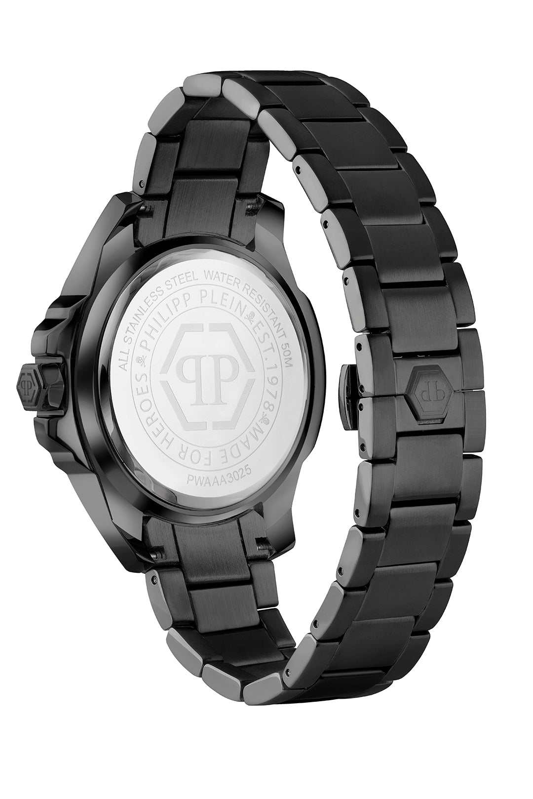 Phillipp Plein The Skull watch featuring a black metal bracelet available at Lestyle Boutique Melbourne
