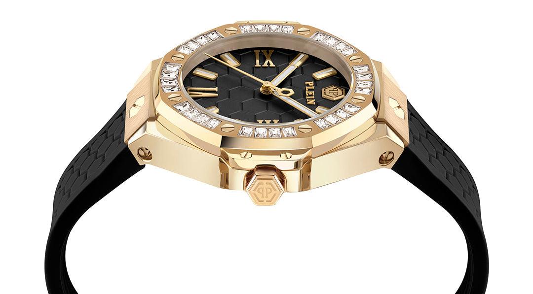 Plein Lady Royal 39mm watch featuring crystal embellishments available at Lestyle Boutique Melbourne