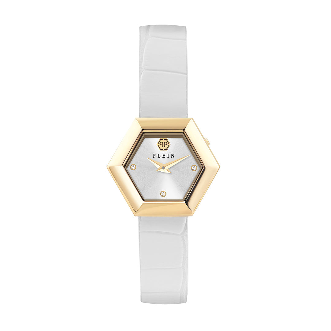 Plein hexagonal watch featuring interchangeable leather straps available at Lestyle Boutique Melbourne