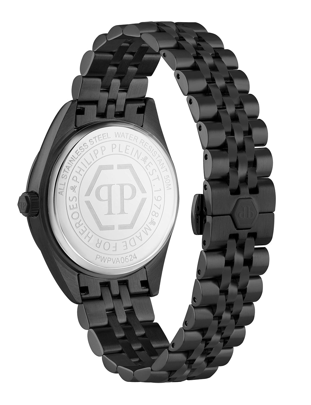 Philipp Plein Date Superlative Gent watch featuring a black dial available at Lestyle Boutique Melbourne