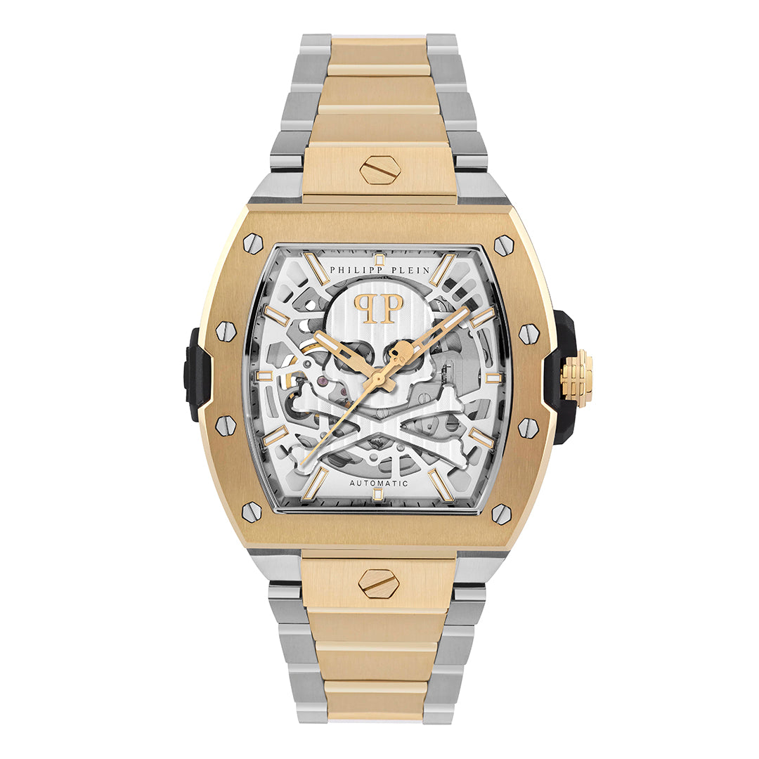Philipp Plein Skeleton Auto watch featuring silver dial available at Lestyle Boutique Melbourne