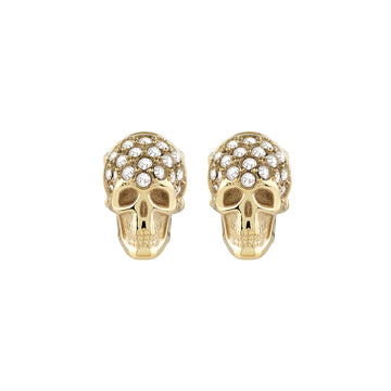 PLEIN ENIGMA unisex skull earrings featuring white crystals available at Lestyle Boutique Melbourne