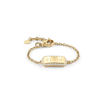 Plein Crystal Tag IP Yellow Gold Crystals bracelet available at Lestyle Boutique Melbourne