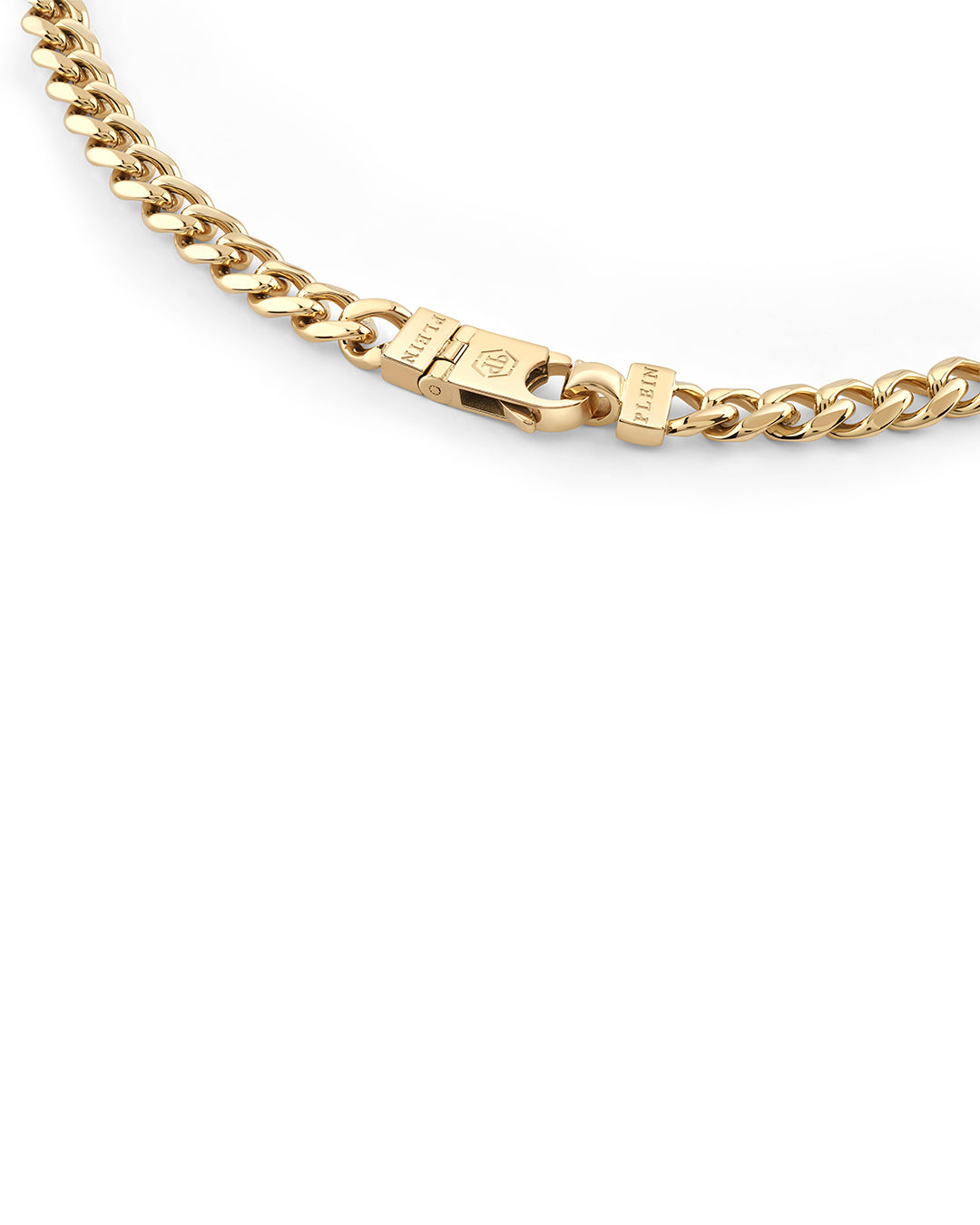 PLEIN ICON CHAIN 6.6 Ip Yellow gold bracelet large featuring sleek chain design available at Lestyle Boutique Melbourne