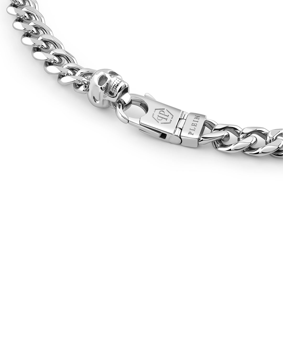 Plein Icon Chain stainless steel necklace featuring skull detail available at Lestyle Boutique Melbourne