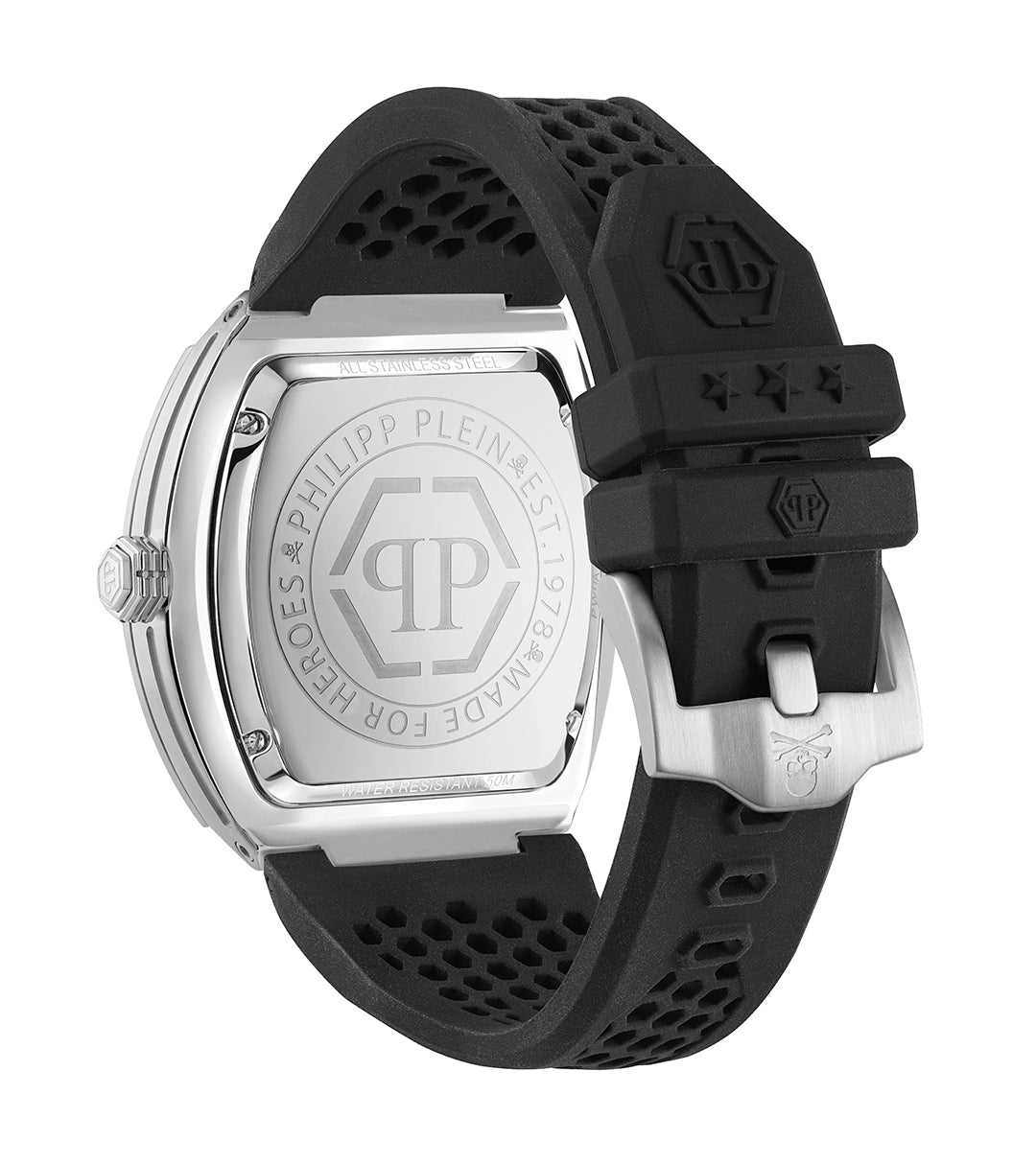 Philipp Plein Hexagon Phantom 44mm watch featuring a tonneau-shaped case available at Lestyle Boutique Melbourne