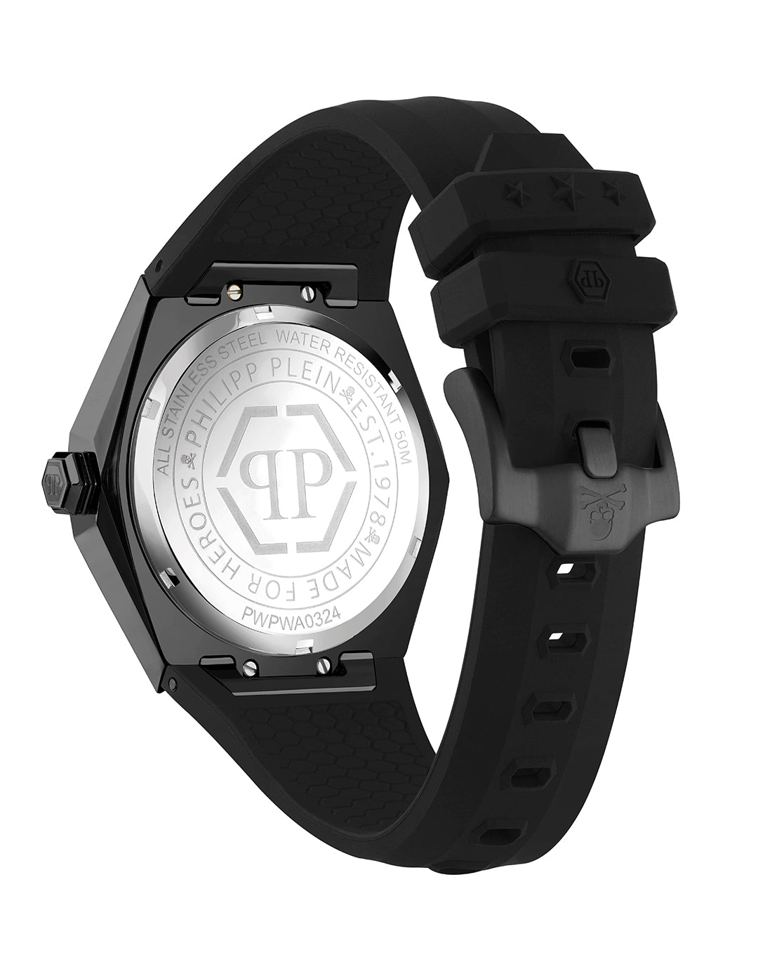 Philipp Plein Skull Spikes 45mm watch featuring a geometric lion design available at Lestyle Boutique Melbourne