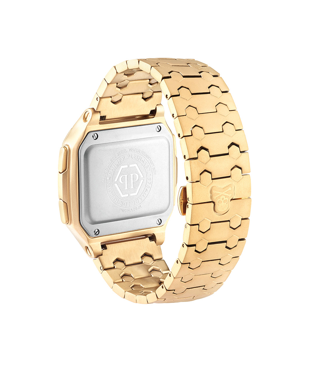 Philipp Plein Hyper $hock digital watch with IP gold case and band available at Lestyle Boutique Melbourne