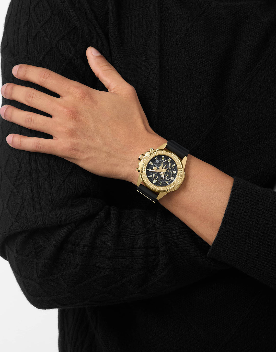 Philipp Plein Skull Chrono watch featuring bold luxury design available at Lestyle Boutique Melbourne