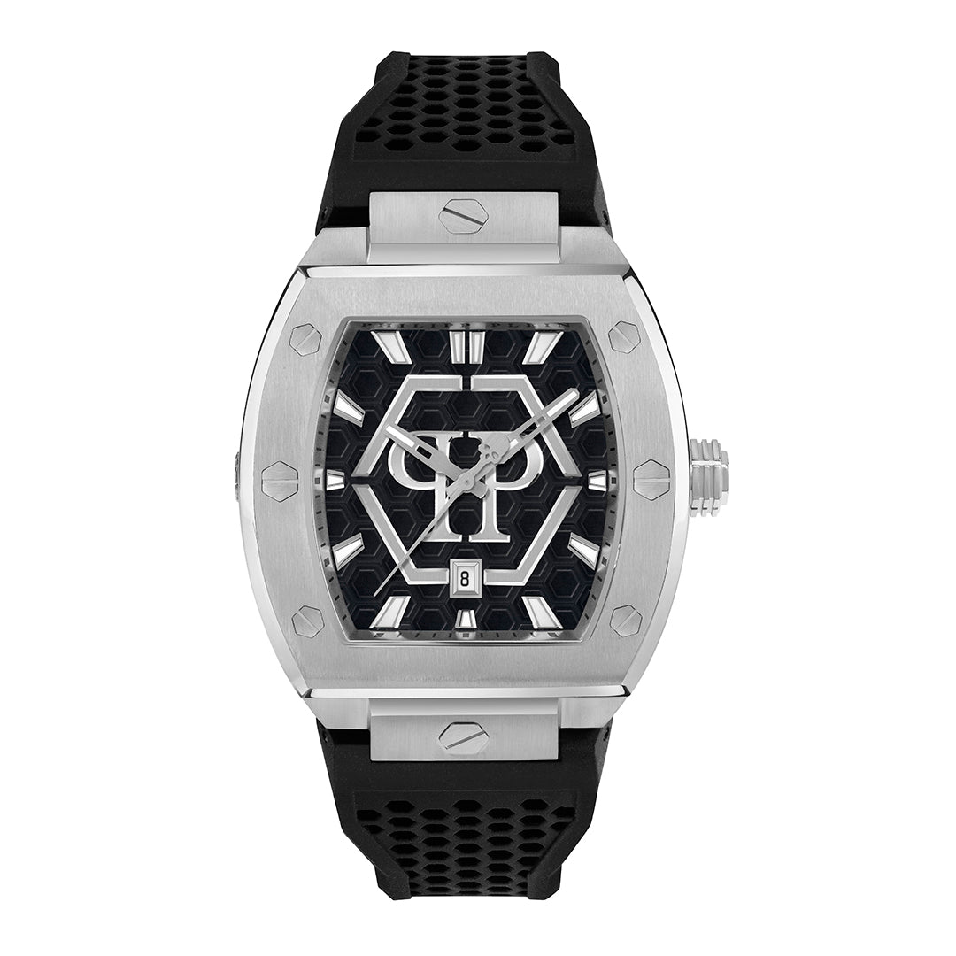 Philipp Plein Hexagon Phantom 44mm watch featuring a tonneau-shaped case available at Lestyle Boutique Melbourne