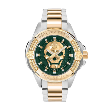 The Skull 44mm watch featuring a green dial and two-tone stainless steel case available at Lestyle Boutique Melbourne
