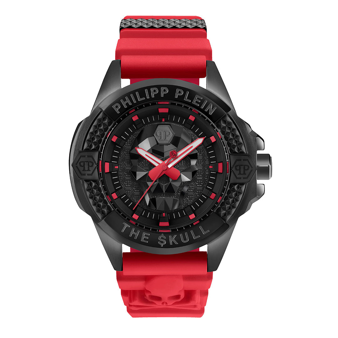 Philipp Plein The Skull watch with black and red design available at Lestyle Boutique Melbourne
