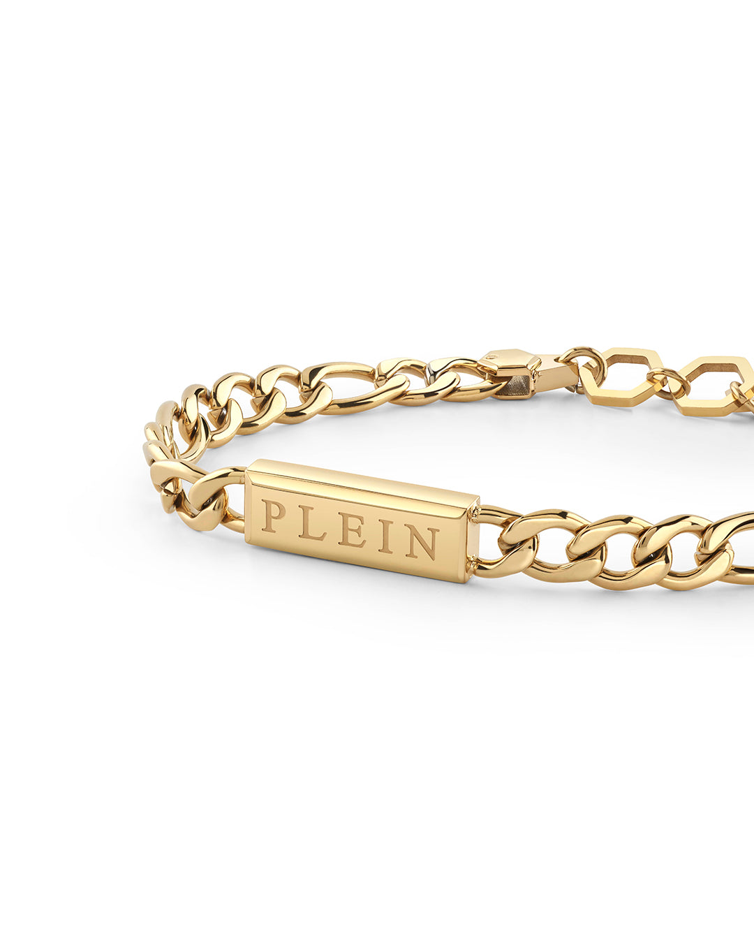 PLEIN ICON CHAIN stainless steel paperclip bracelet featuring shiny finish available at Lestyle Boutique Melbourne