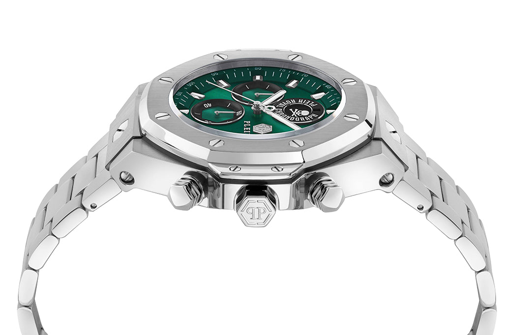 Plein Chrono Royal Sport-Tech watch featuring a green dial available at Lestyle Boutique Melbourne