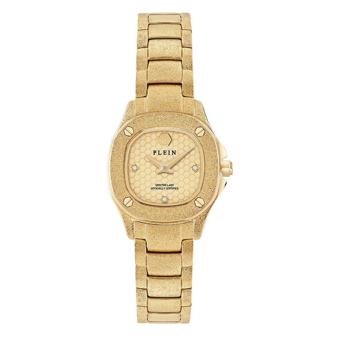 Plein Spectre Lady Mini watch featuring gold-tone finish available at Lestyle Boutique Melbourne