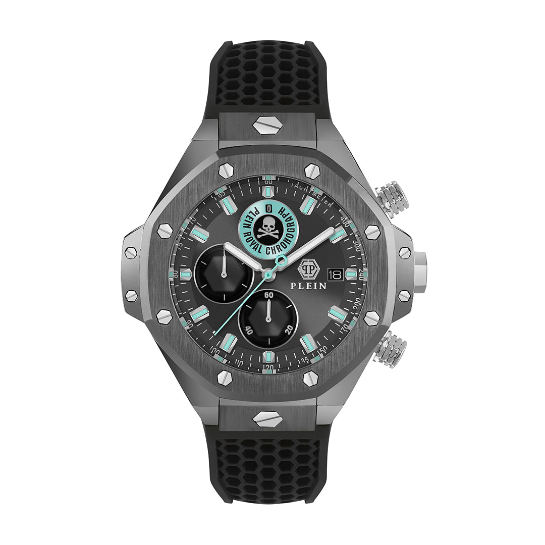 Plein Chrono Royal Sport-Tech watch with black silicone strap available at Lestyle Boutique Melbourne