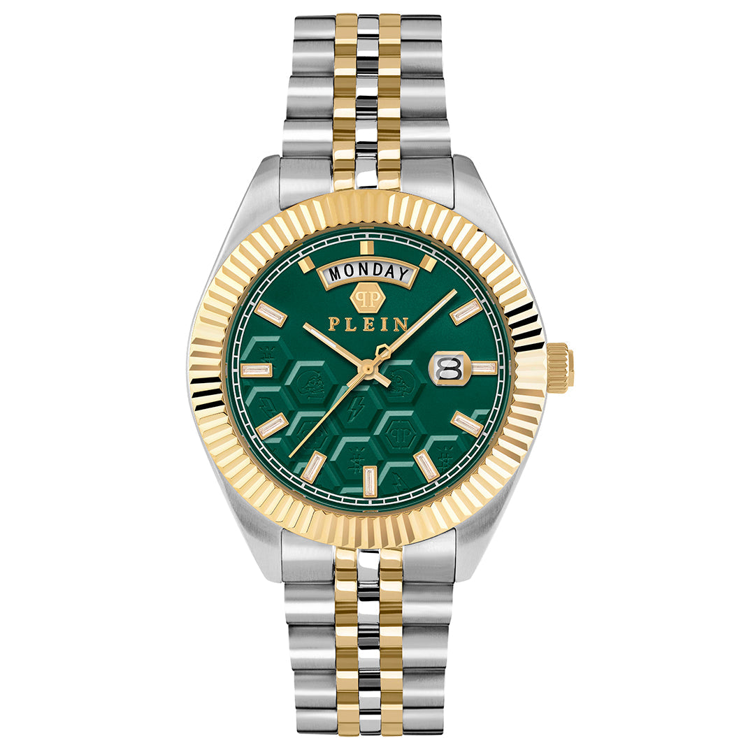 Philipp Plein Date Superlative Gent watch with green dial available at Lestyle Boutique Melbourne