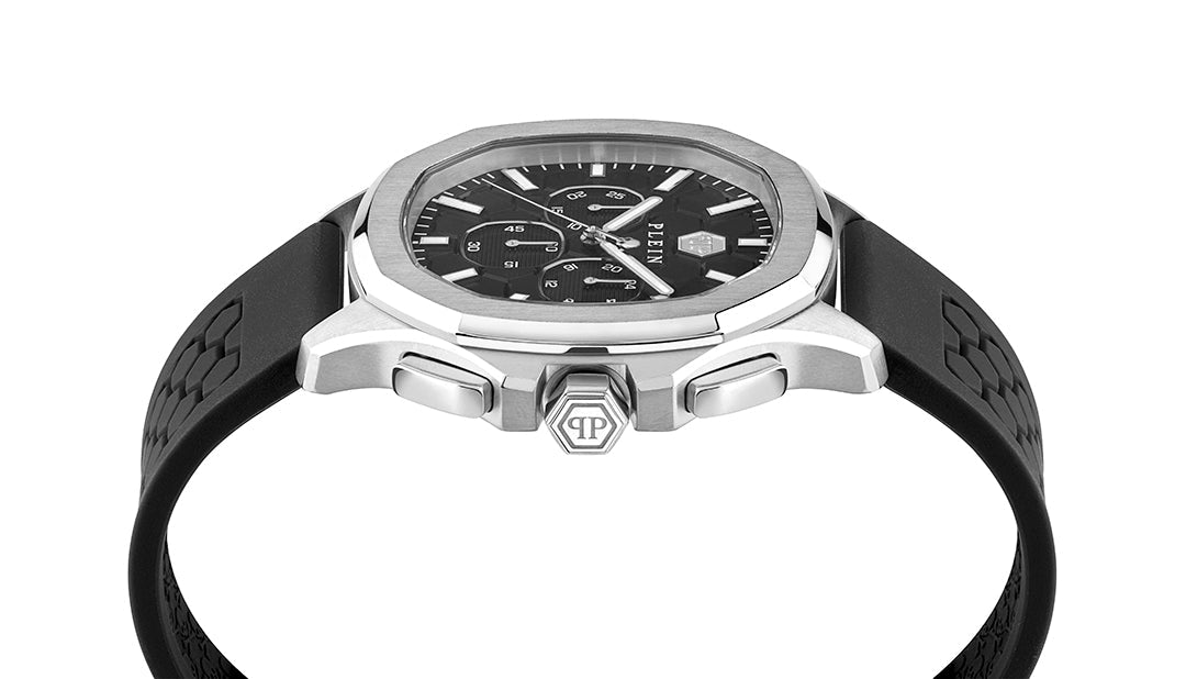 Plein chronograph watch with hexagonal pattern available at Lestyle Boutique Melbourne