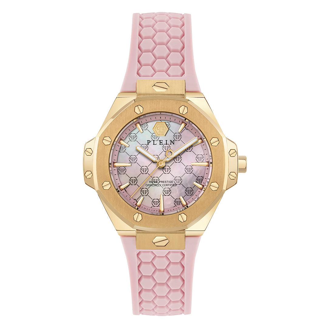 Plein Royal Prestige watch featuring pink silicone strap available at Lestyle Boutique Melbourne