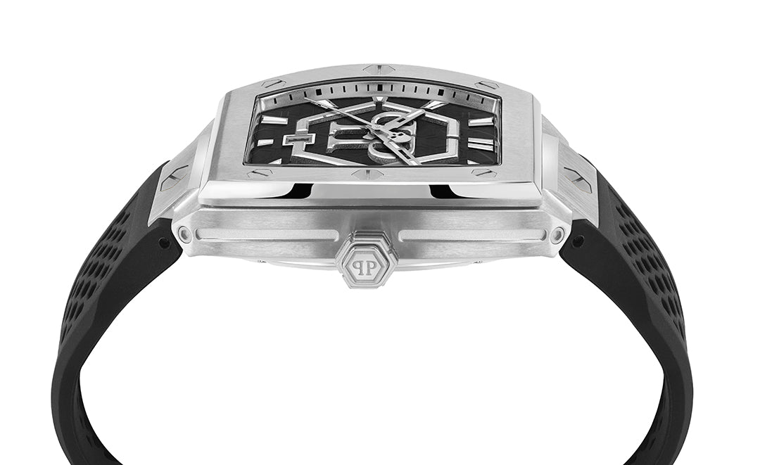 Philipp Plein Hexagon Phantom 44mm watch featuring a tonneau-shaped case available at Lestyle Boutique Melbourne
