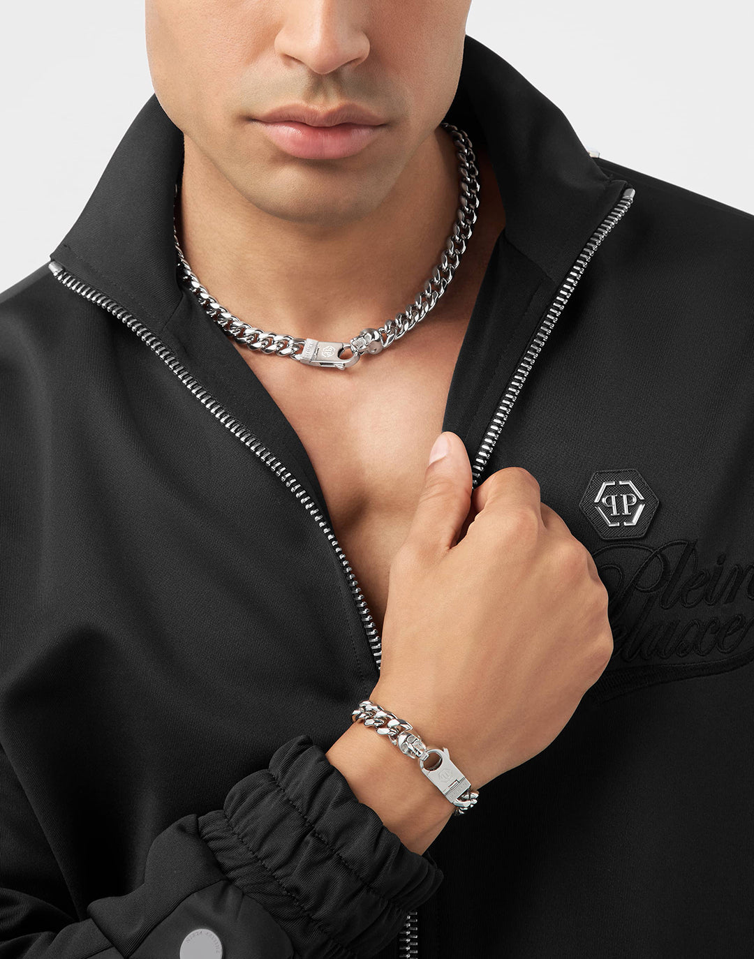 PLEIN ICON CHAIN stainless steel bracelet featuring a skull large available at Lestyle Boutique Melbourne