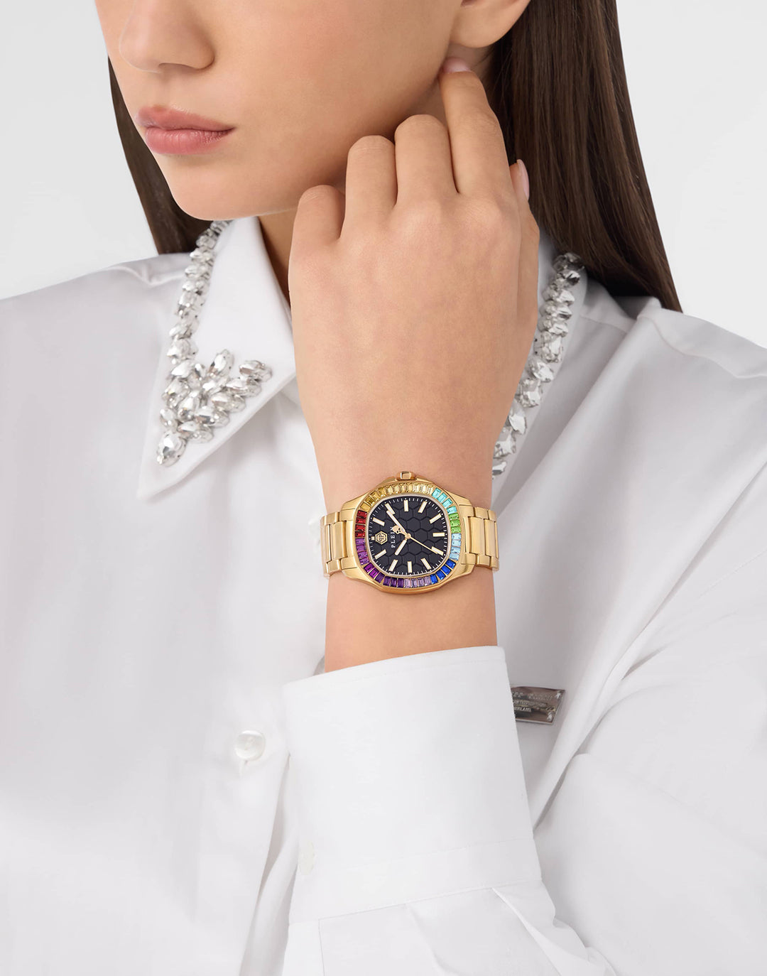 Plein Spectre Lady 38mm watch featuring colorful crystals available at Lestyle Boutique Melbourne