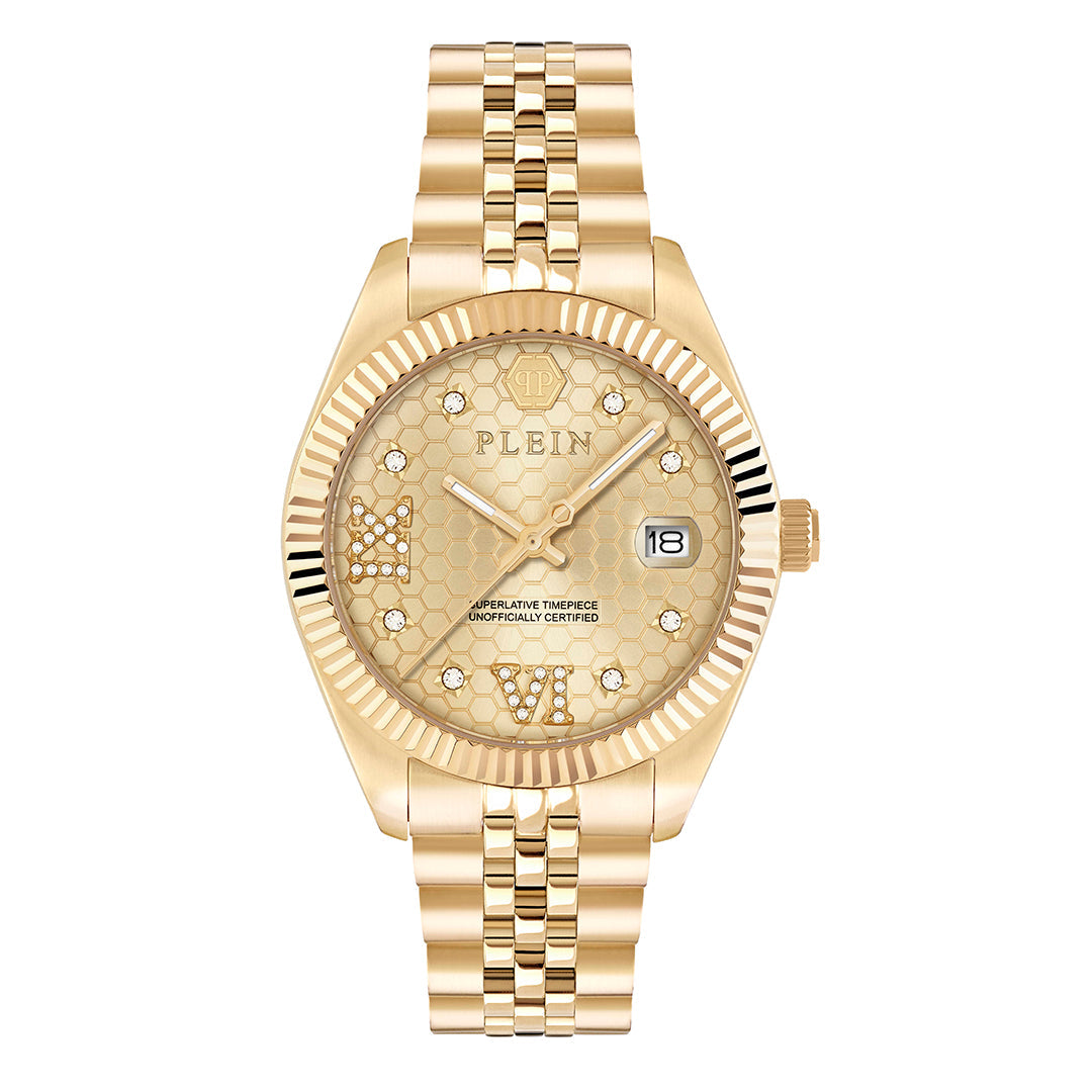 Philipp Plein Date Superlative lady's watch featuring 32 crystals available at Lestyle Boutique Melbourne