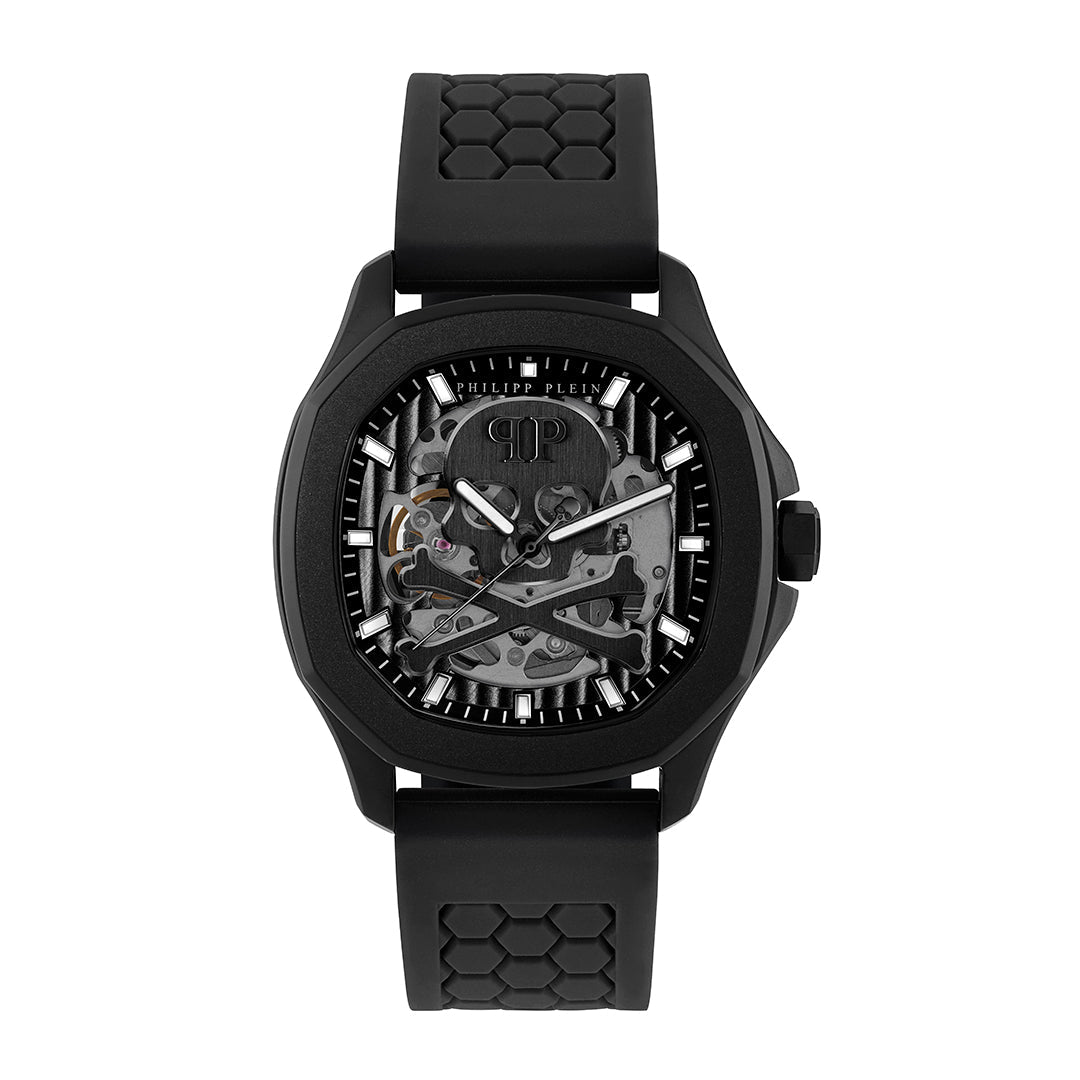 Philipp Plein Skeleton Spectre 42mm automatic watch featuring a skeleton dial available at Lestyle Boutique Melbourne