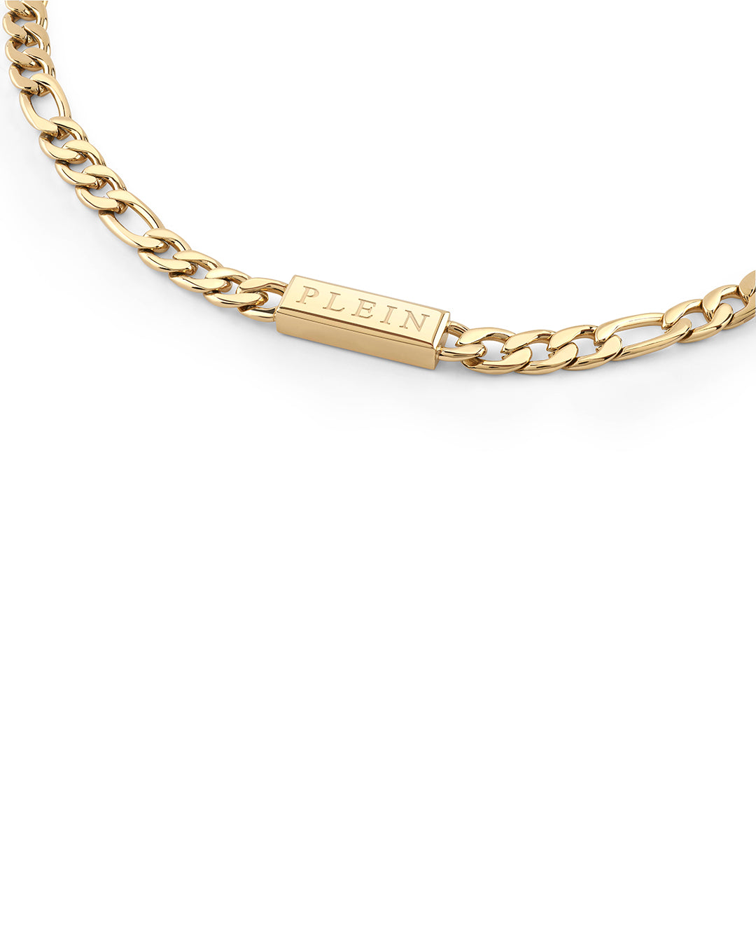 Plein Icon Chain Ip Yellow Gold Necklace featuring understated power available at Lestyle Boutique Melbourne