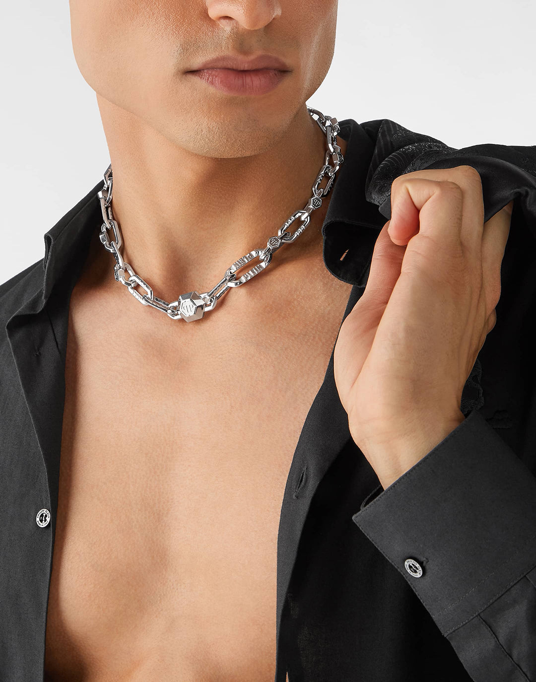 Plein Edge stainless steel necklace featuring bold design available at Lestyle Boutique Melbourne