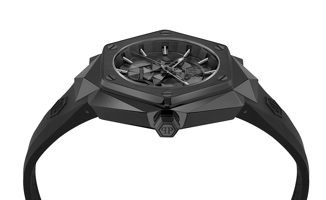 Philipp Plein Skull Spikes 45mm watch featuring a geometric lion design available at Lestyle Boutique Melbourne